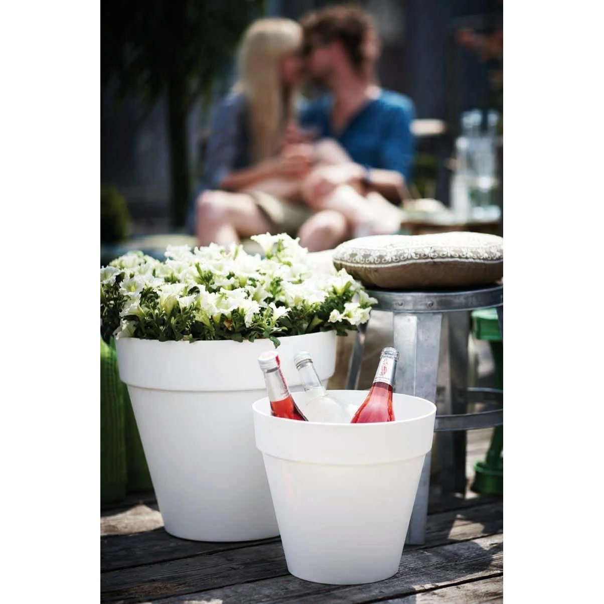 Elho Loft Urban Round Wheels 40 White - Afbeelding 3